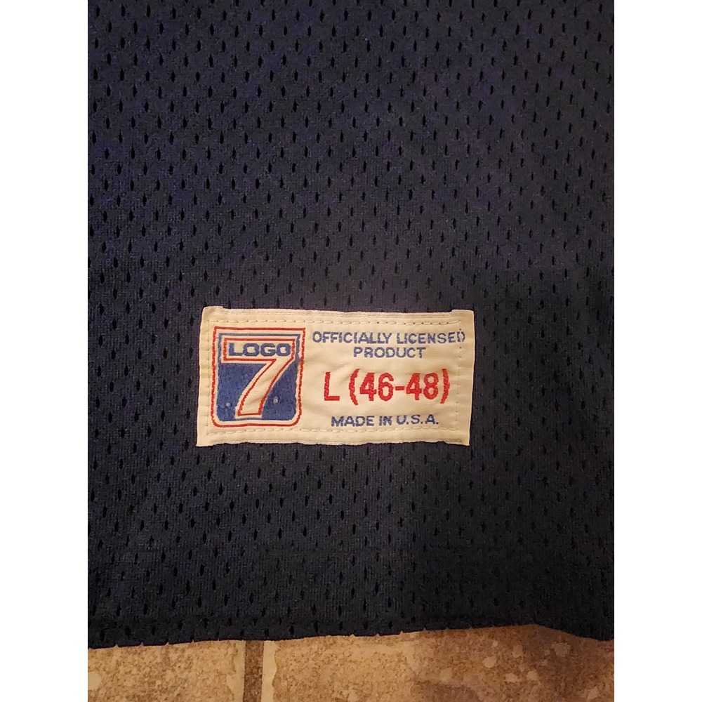 Vintage Logo 7 Dallas Cowboys Troy Aikman 8 Jersey Navy Blue Mens Large USA - Picture 6 of 7